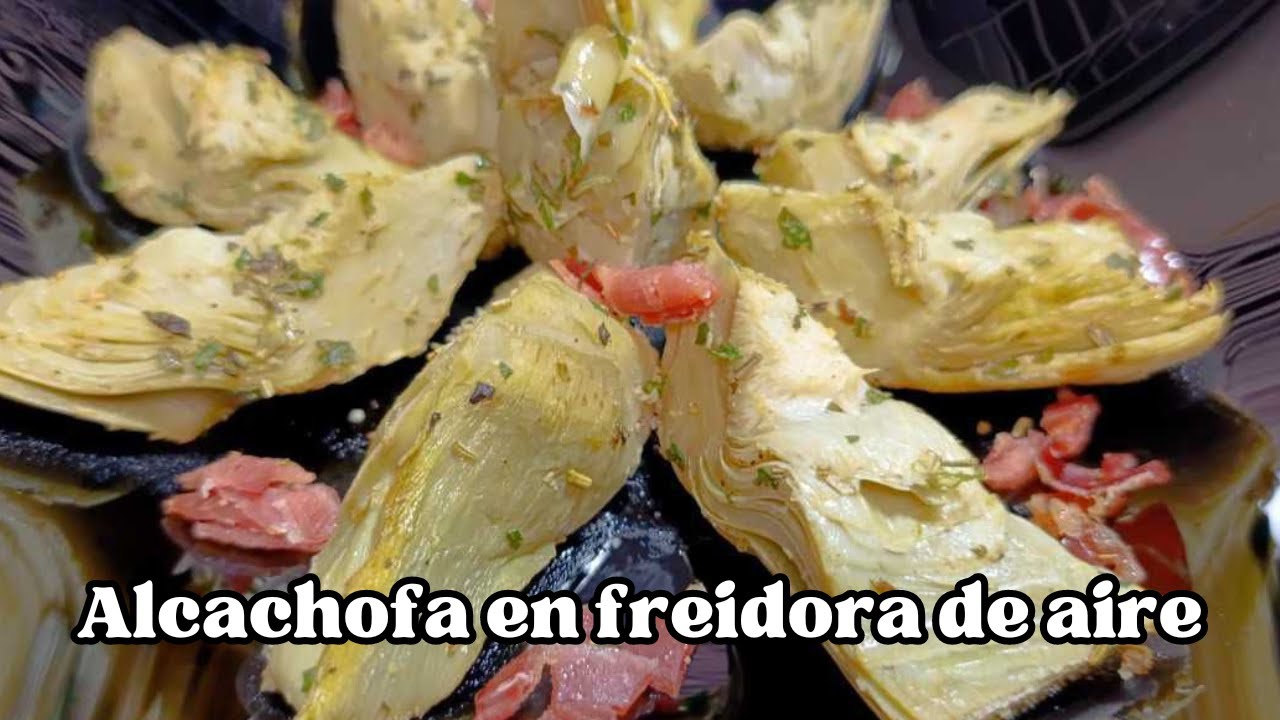 alcachofas congeladas en freidora de aire