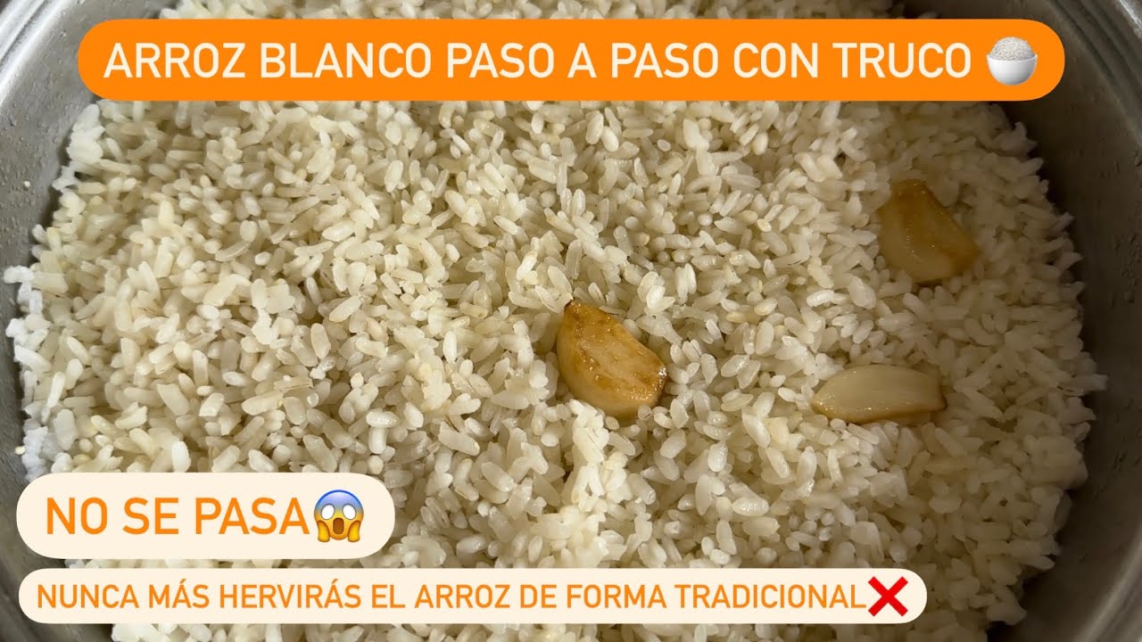 arroz blanco sin que se pegue