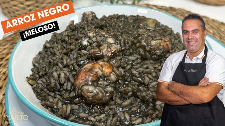 arroz negro meloso con sepia y gambas