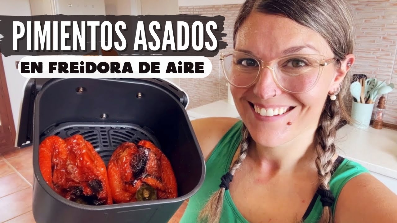 asar pimientos en freidora de aire