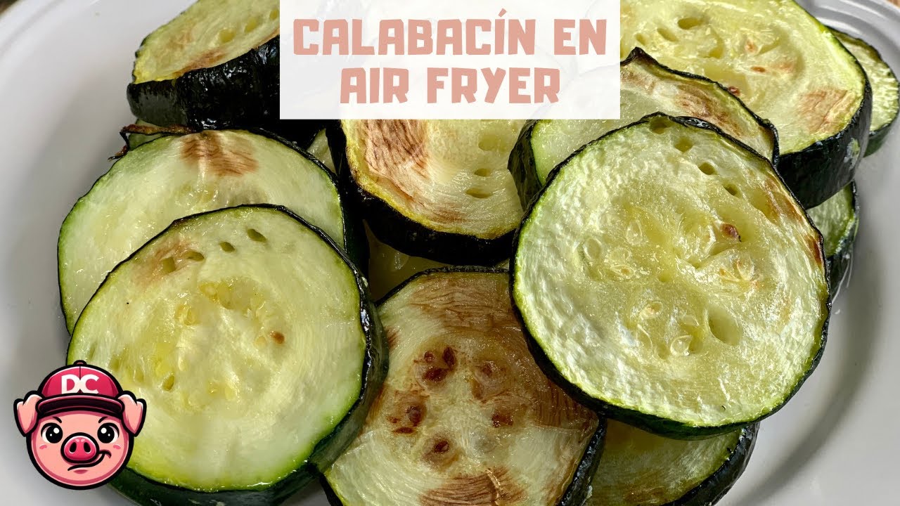 calabacín frito en freidora de aire
