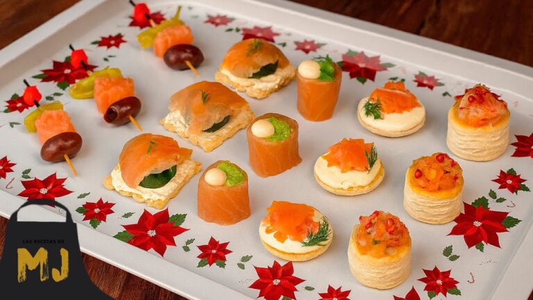 canapes de salmon y queso crema