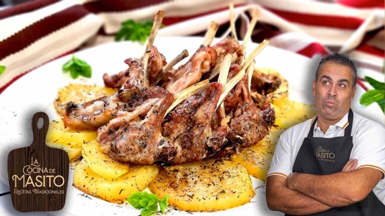 chuletas de cordero al horno con vino blanco