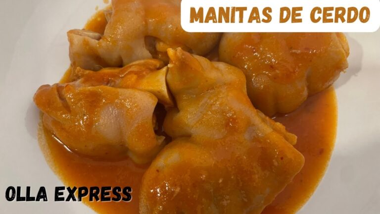 cocer patas de cerdo en la olla express