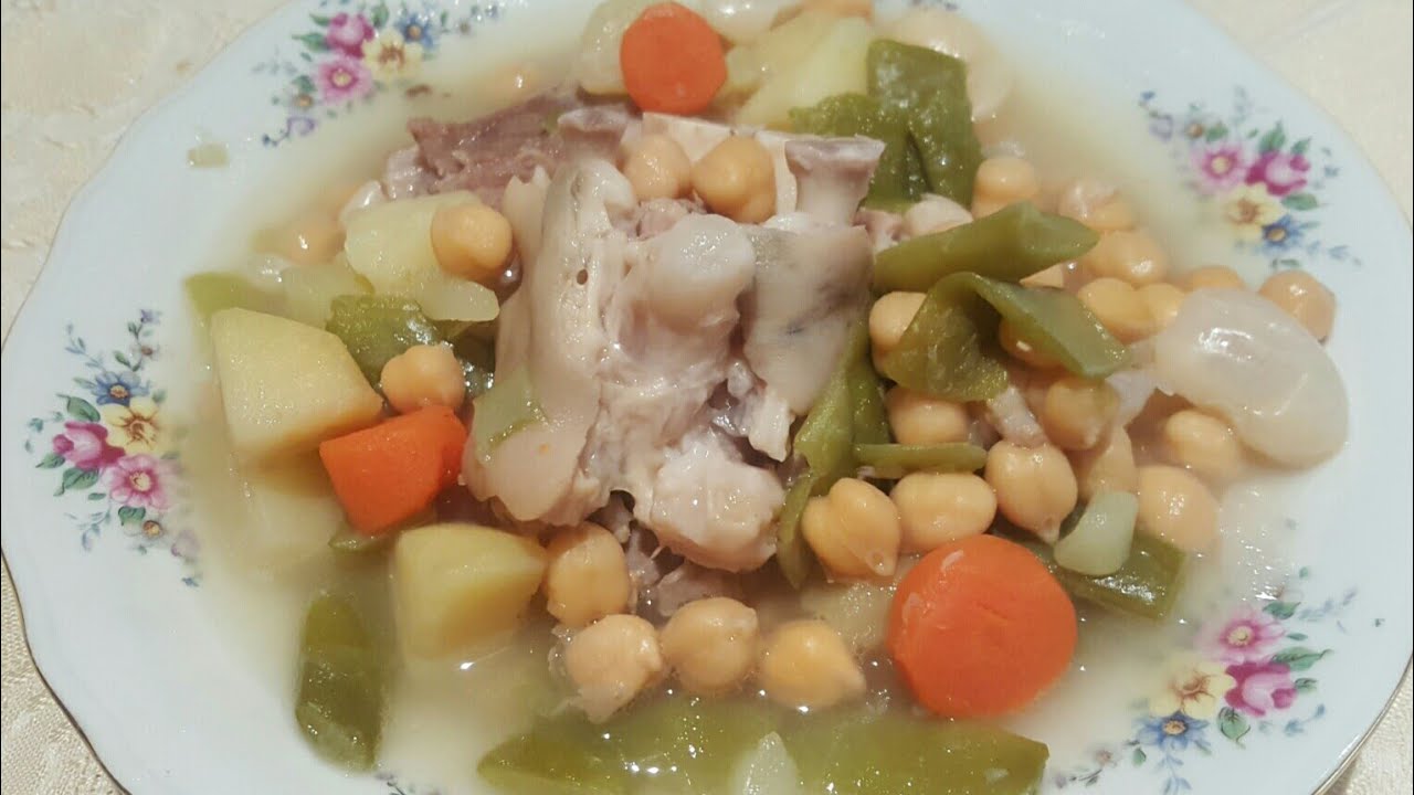 cocido con garbanzos de bote en olla gm