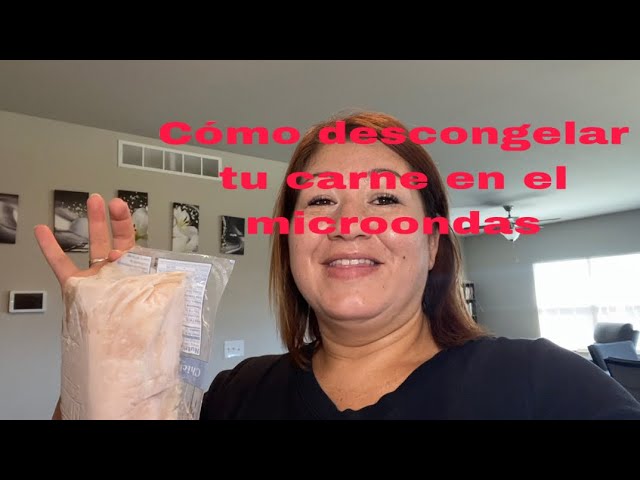 como descongelar carne en el microondas