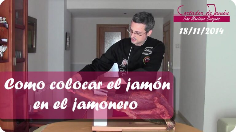 como poner un jamon en la jamonera