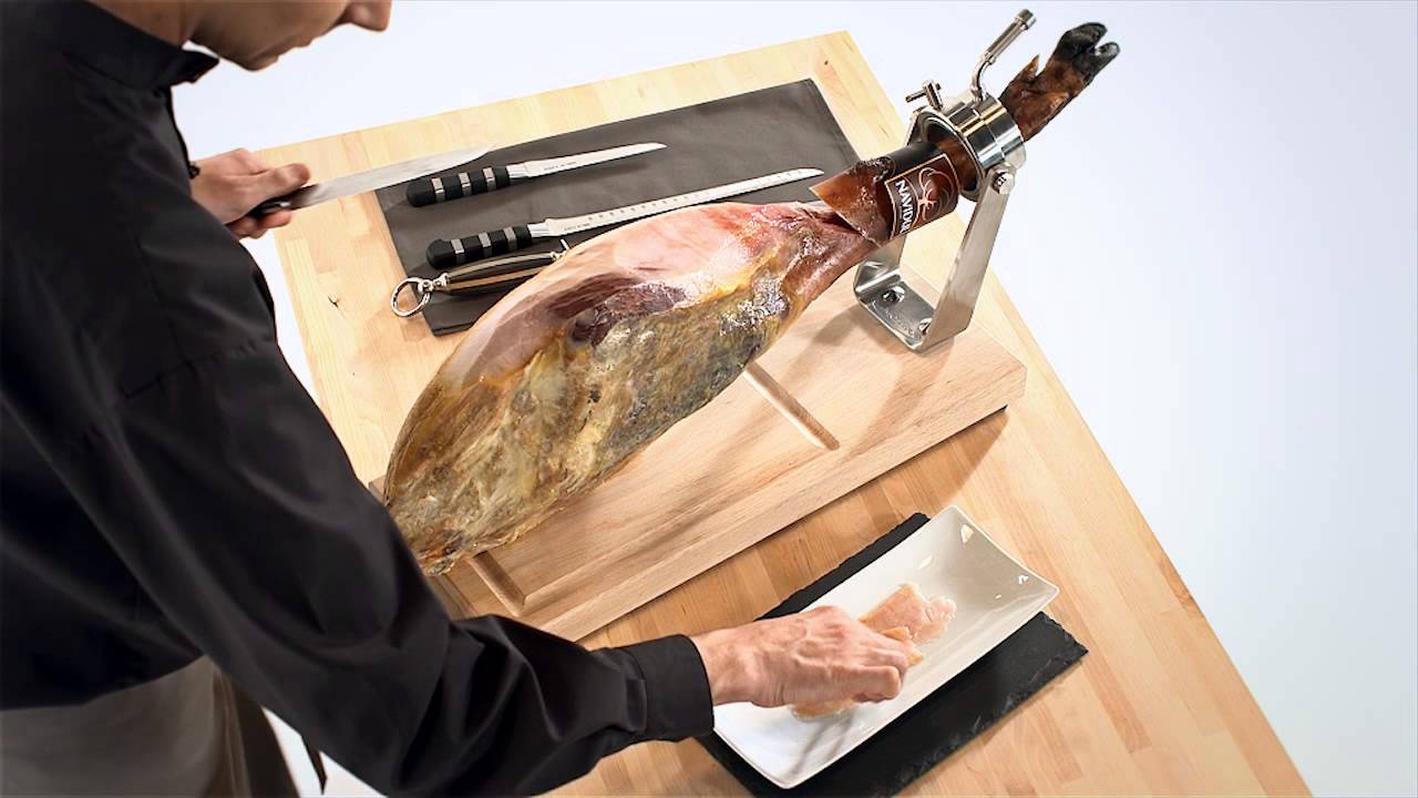 cómo se pone el jamón para cortarlo