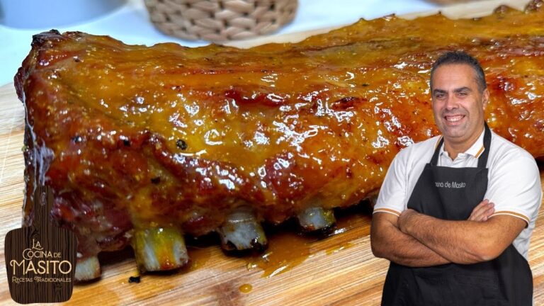 costillas con miel y mostaza barbacoa