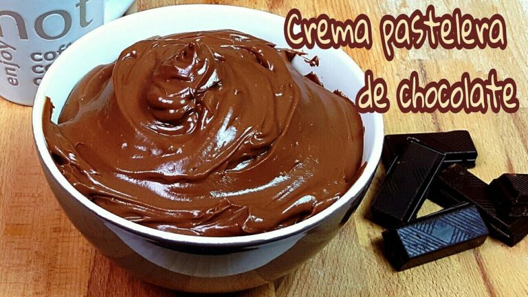 crema pastelera de chocolate para relleno