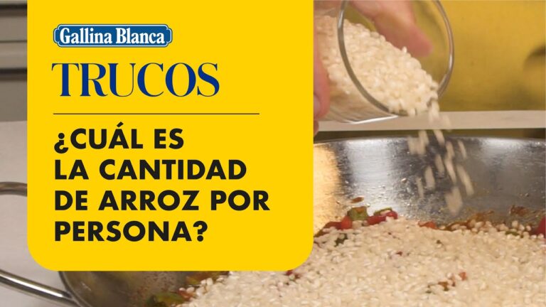 cuanto arroz por persona y agua
