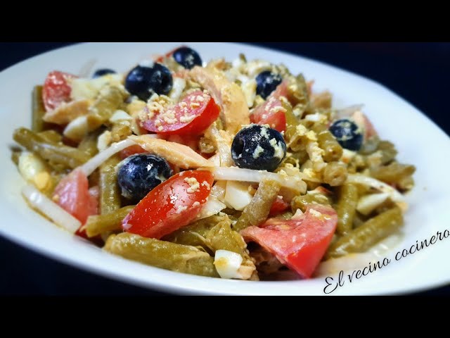 ensalada de judías verdes y tomate