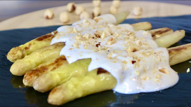 espárragos blancos de bote a la plancha
