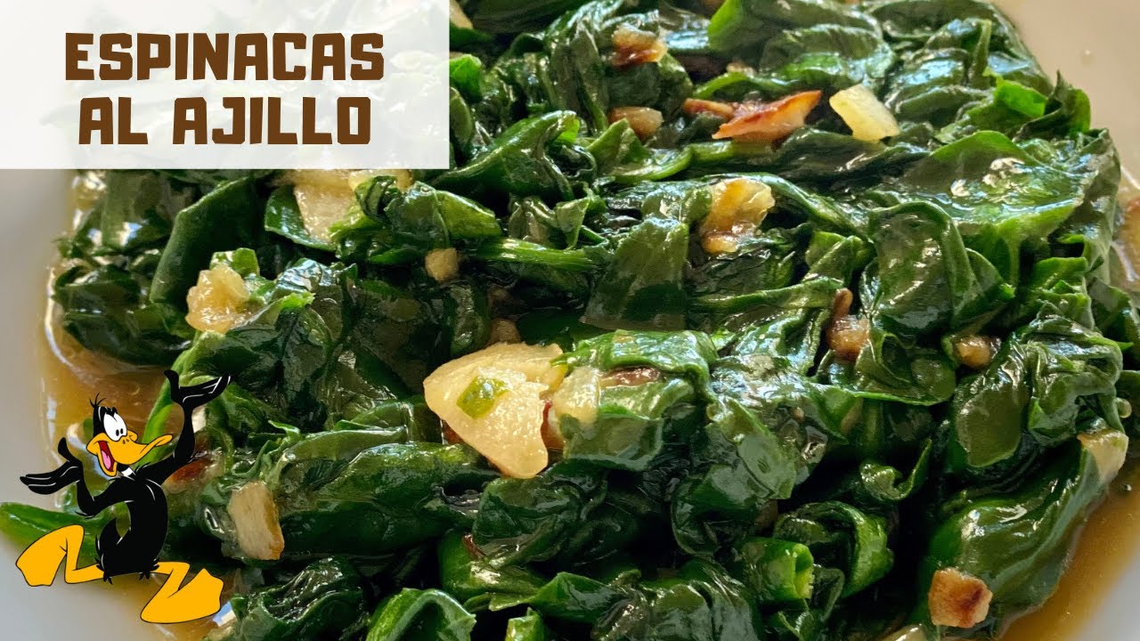 espinacas salteadas con ajo y pimentón