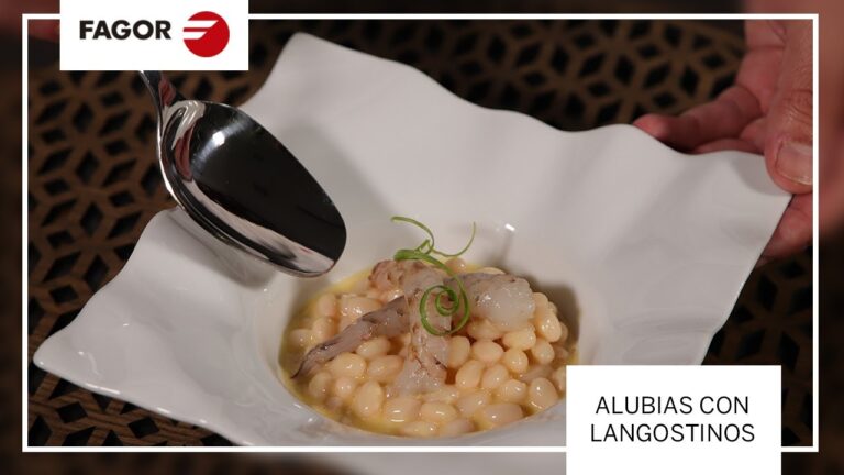 fabes con langostinos en olla express