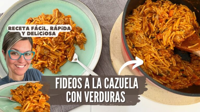 fideos a la cazuela con verduras