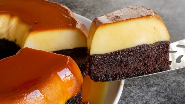 flan de chocolate con flan royal
