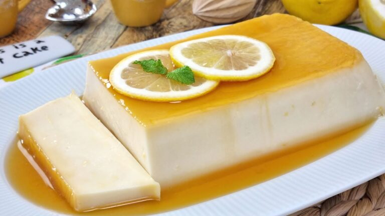 flan de yogur de limón sin leche condensada