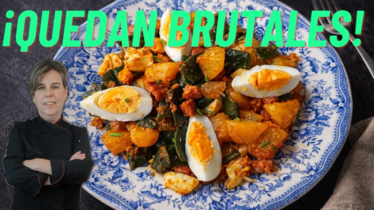 judías verdes de bote con patatas y jamón