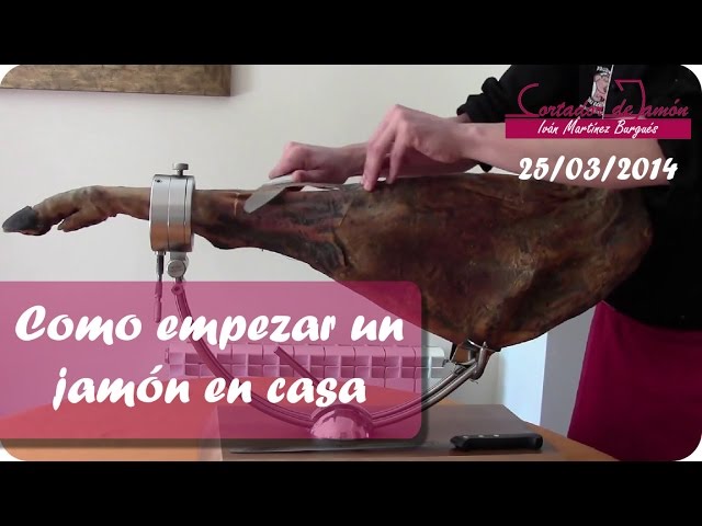 la pezuña del jamon para arriba o para abajo