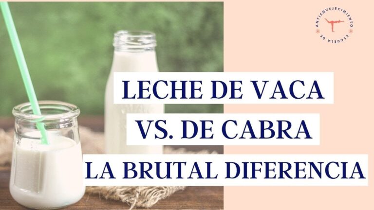 leche de cabra y leche de vaca