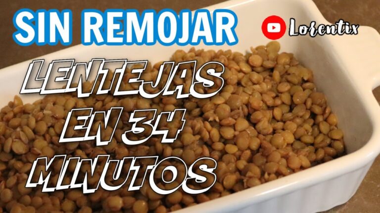 lentejas sin remojo en olla express
