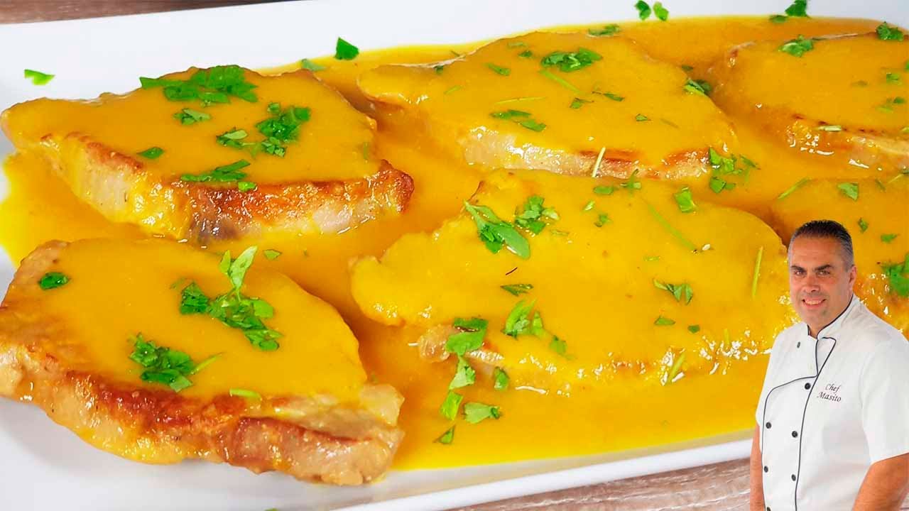 lomo de cerdo en salsa de naranja al horno