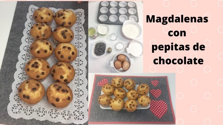 magdalenas caseras con pepitas de chocolate