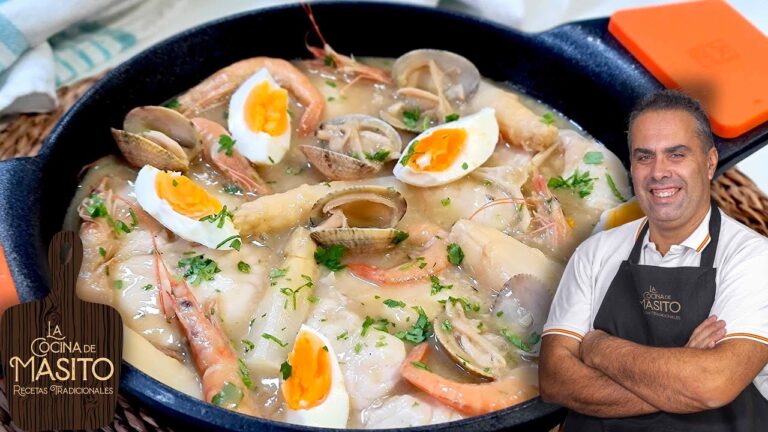 merluza a la vasca con gambas