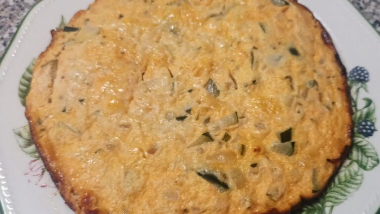 pastel de calabacín y atún microondas