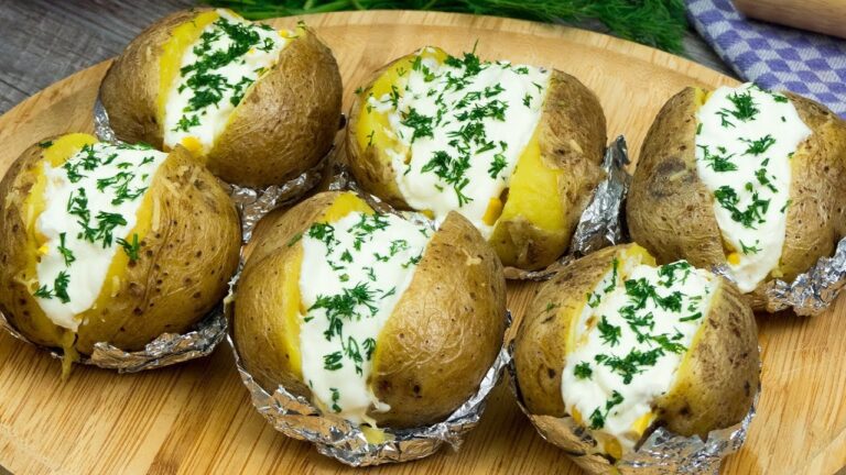 patatas al horno con piel papel albal