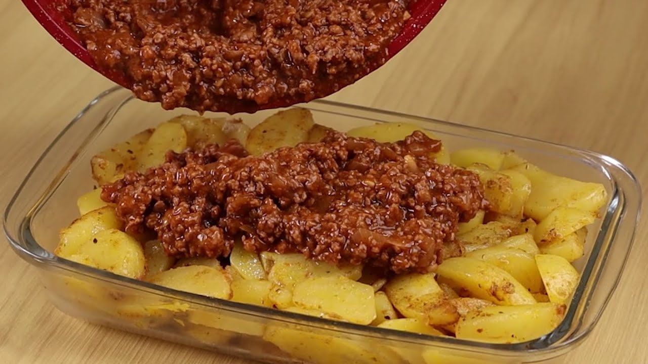 patatas con carne picada y queso