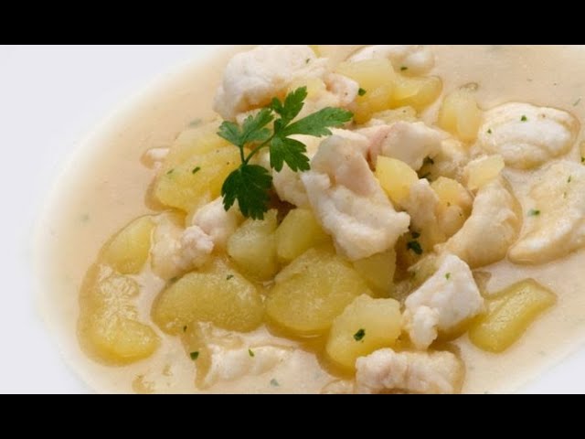 patatas con congrio en salsa verde