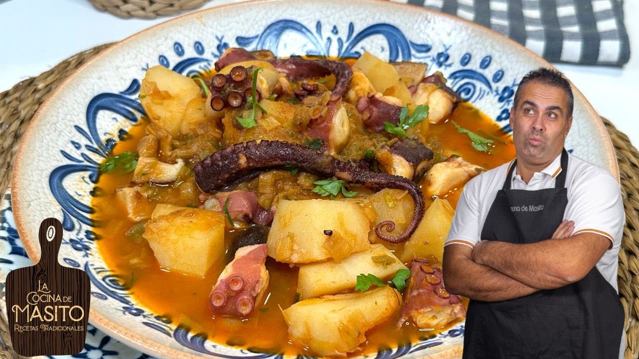 patatas con pulpo a la asturiana