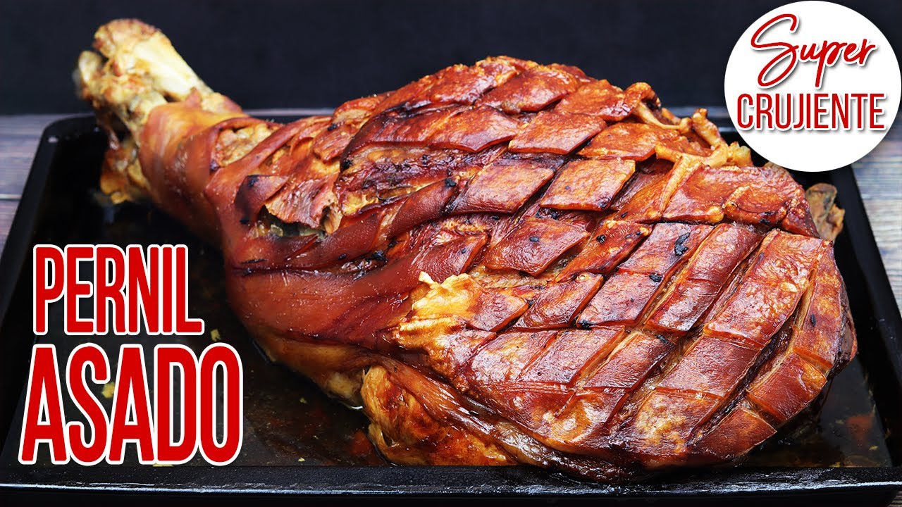 pierna de cerdo al horno con piel