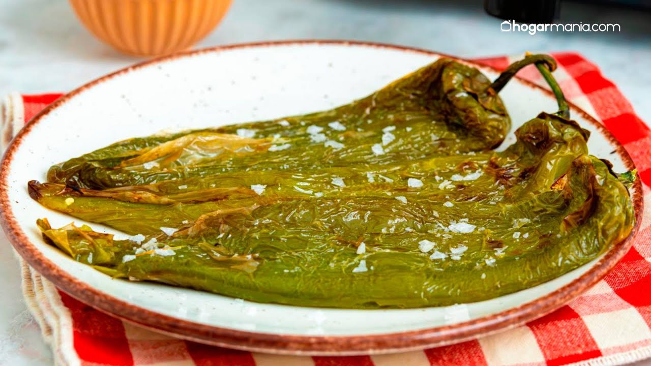 pimientos fritos en freidora sin aceite