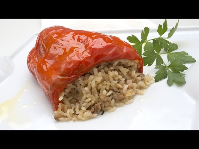 pimientos rellenos de arroz al horno arguiñano