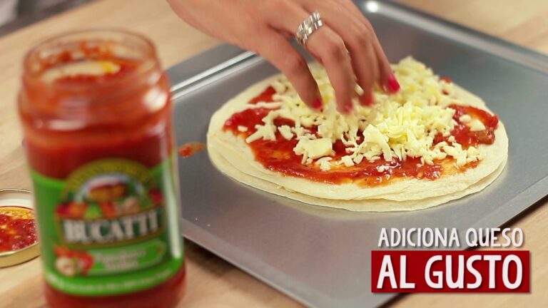 pizza con tortilla de trigo horno
