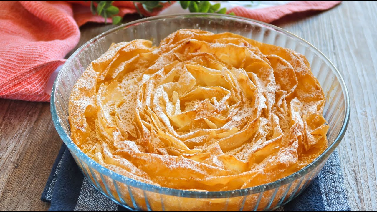 postres con masa filo y crema pastelera