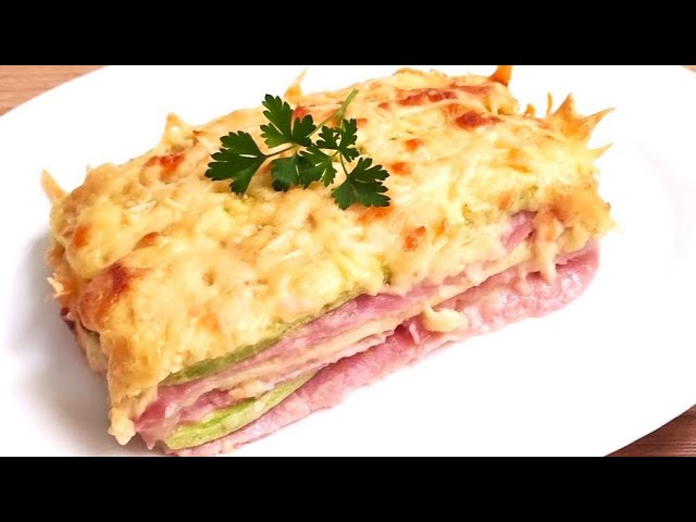 receta de calabacin al horno con jamon y queso