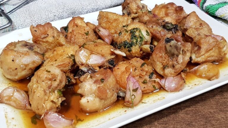 receta de pollo al ajillo al horno