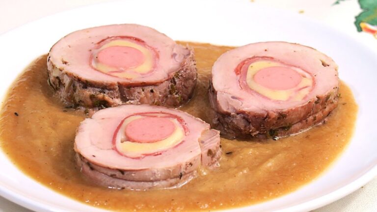 receta solomillo relleno de jamon y queso al horno