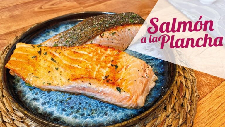 salmón a la plancha con ajo y perejil