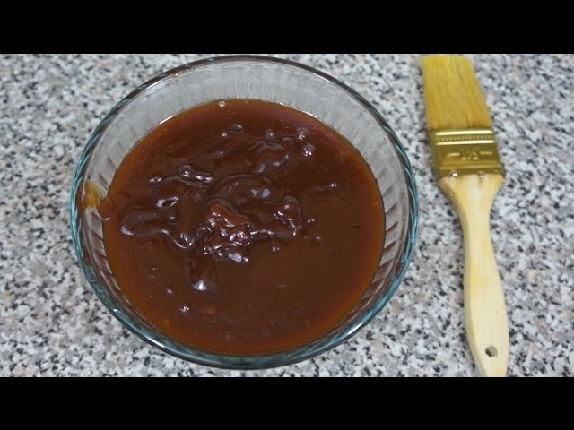 salsa barbacoa con miel y ketchup