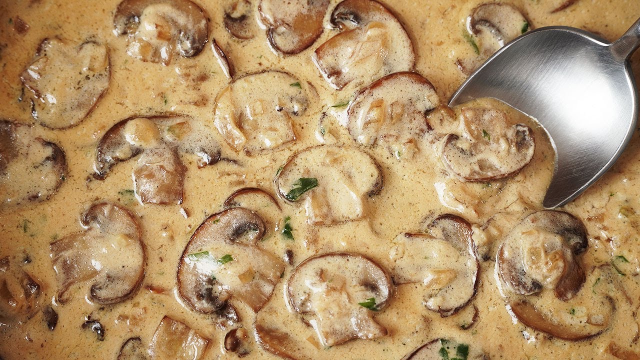 salsa de champiñones con nata líquida