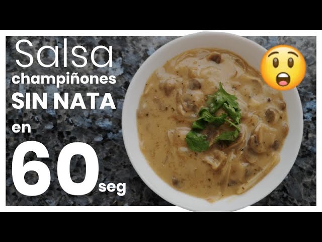 salsa de champiñones sin nata ni leche