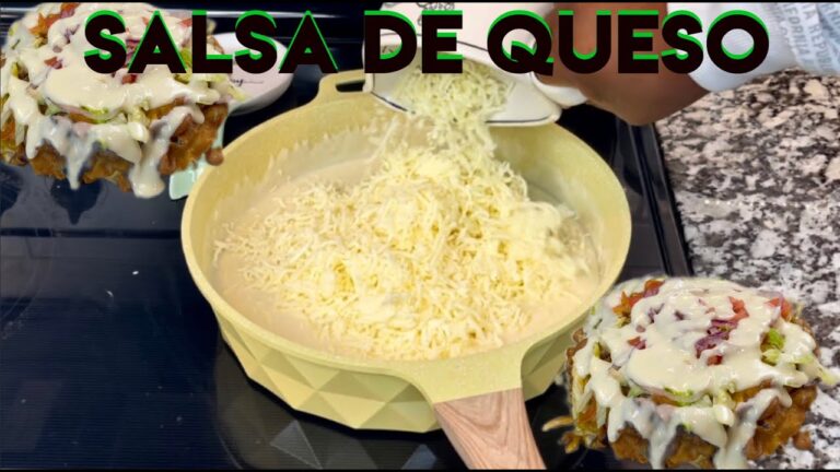 salsa de queso para patatas fritas con bacon