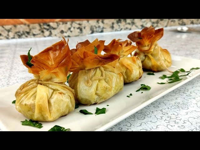 saquitos de pasta brick al horno