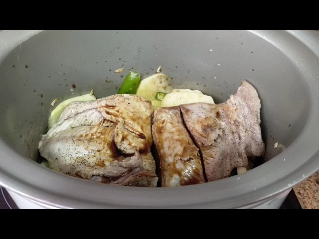 secreto de cerdo a baja temperatura
