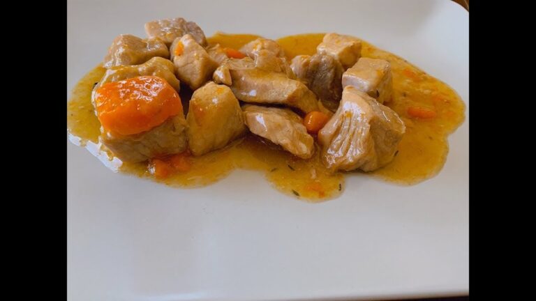 secreto de cerdo guisado en olla express